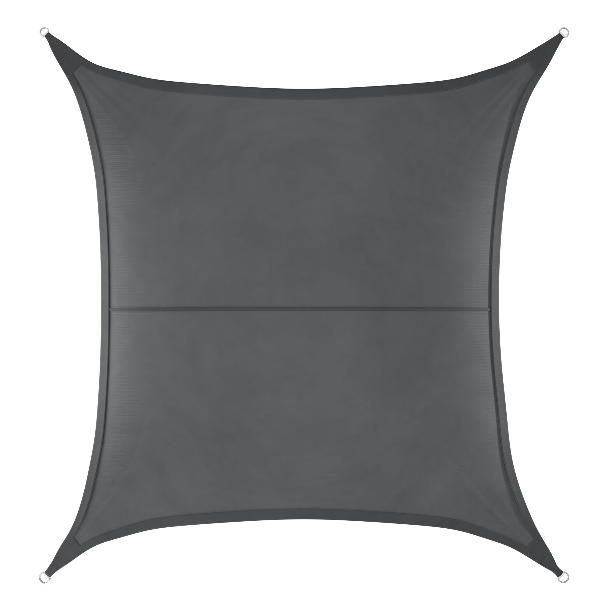 Schaduwdoek - vierkant - 3 x 3 m donkergrijs