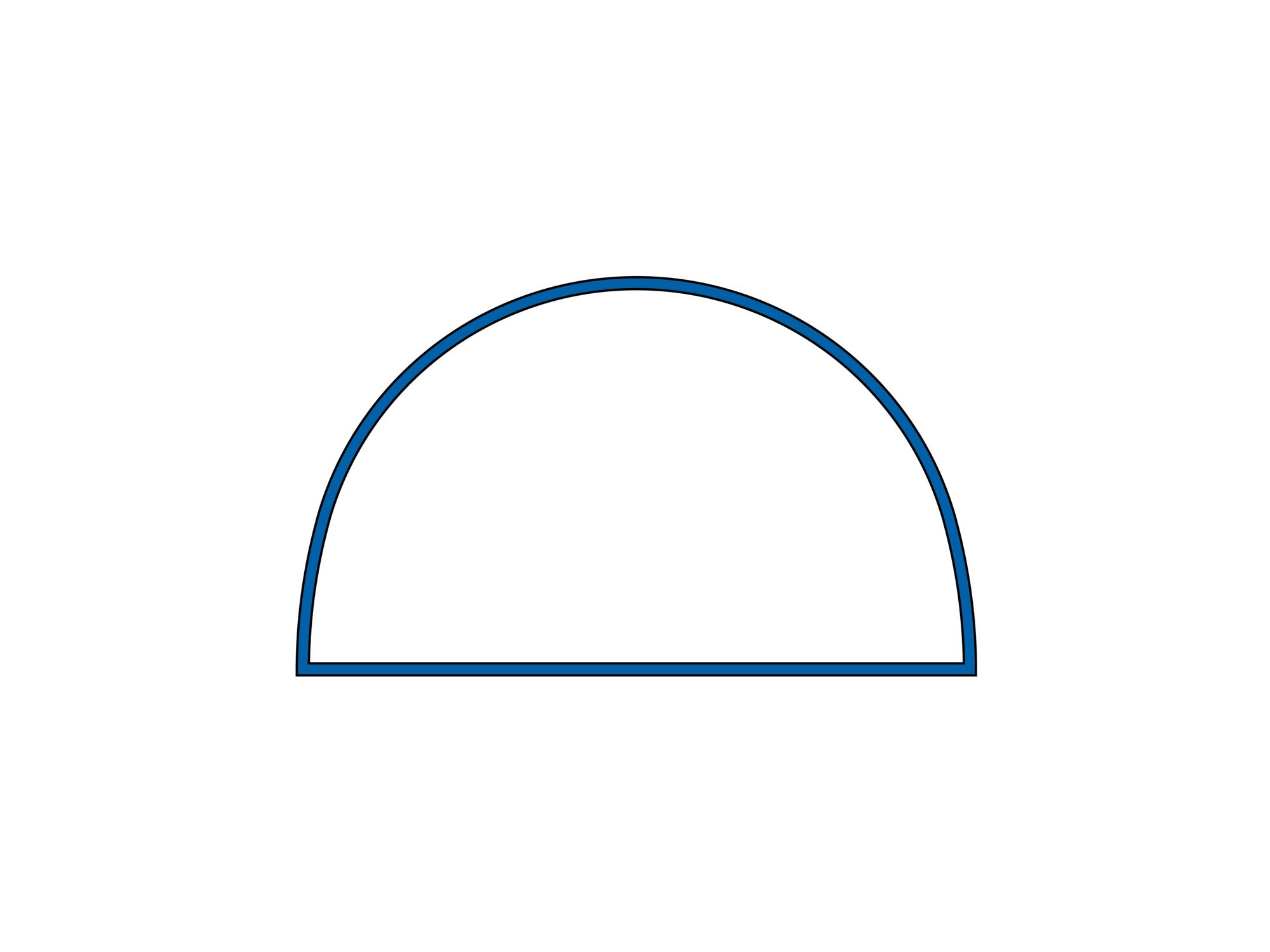 Opblaasbare tent Globe Zijwand panorama raam - 5m Blauw