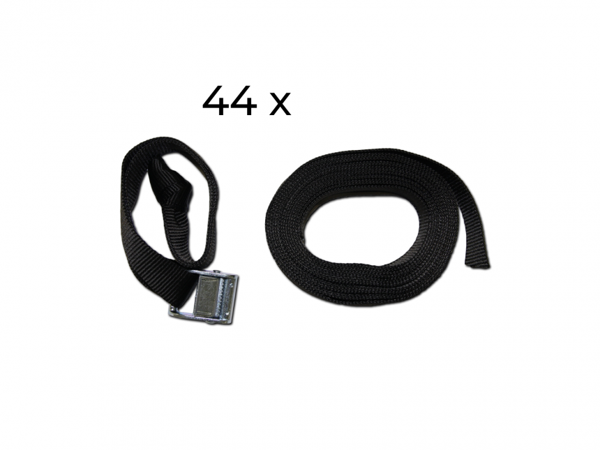 Set of webbing straps with buckle for stretch tent 10 x 21,5 m