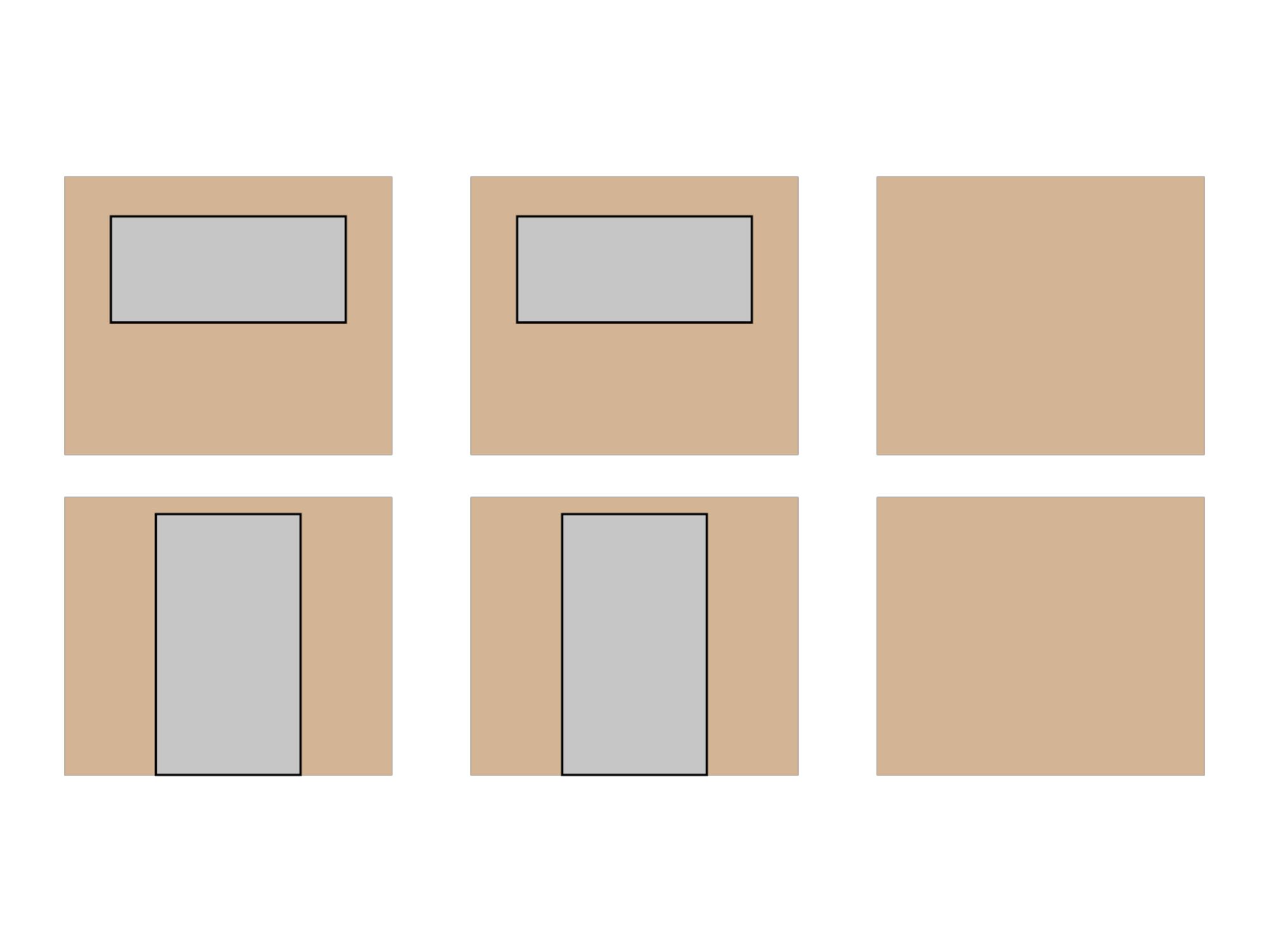 Folding tent Sidewall set with carry bag - 3x6m - Polyester Desert Sand