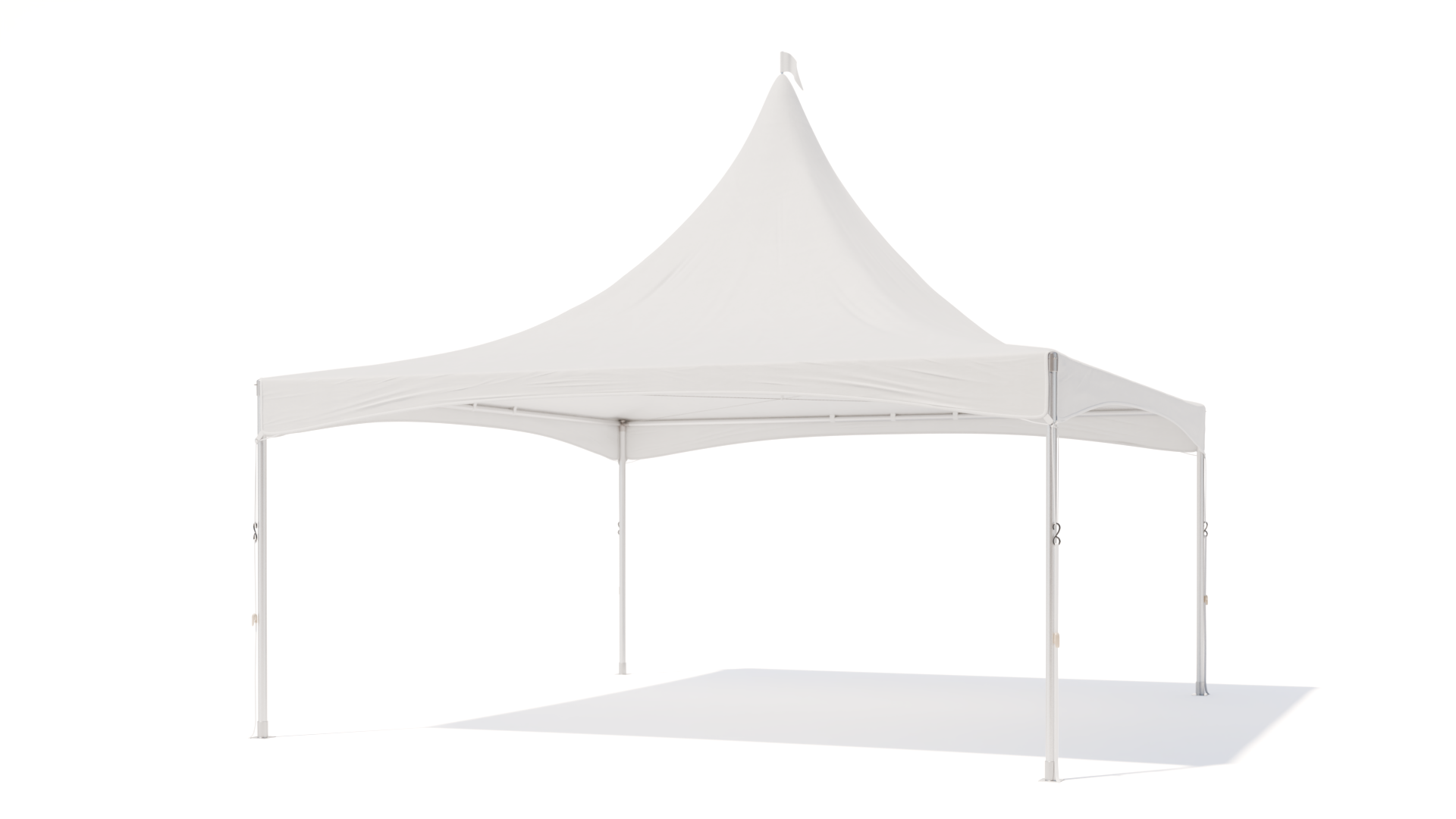 Pagoda tent keder round pole - without sidewalls  - 5x5m White