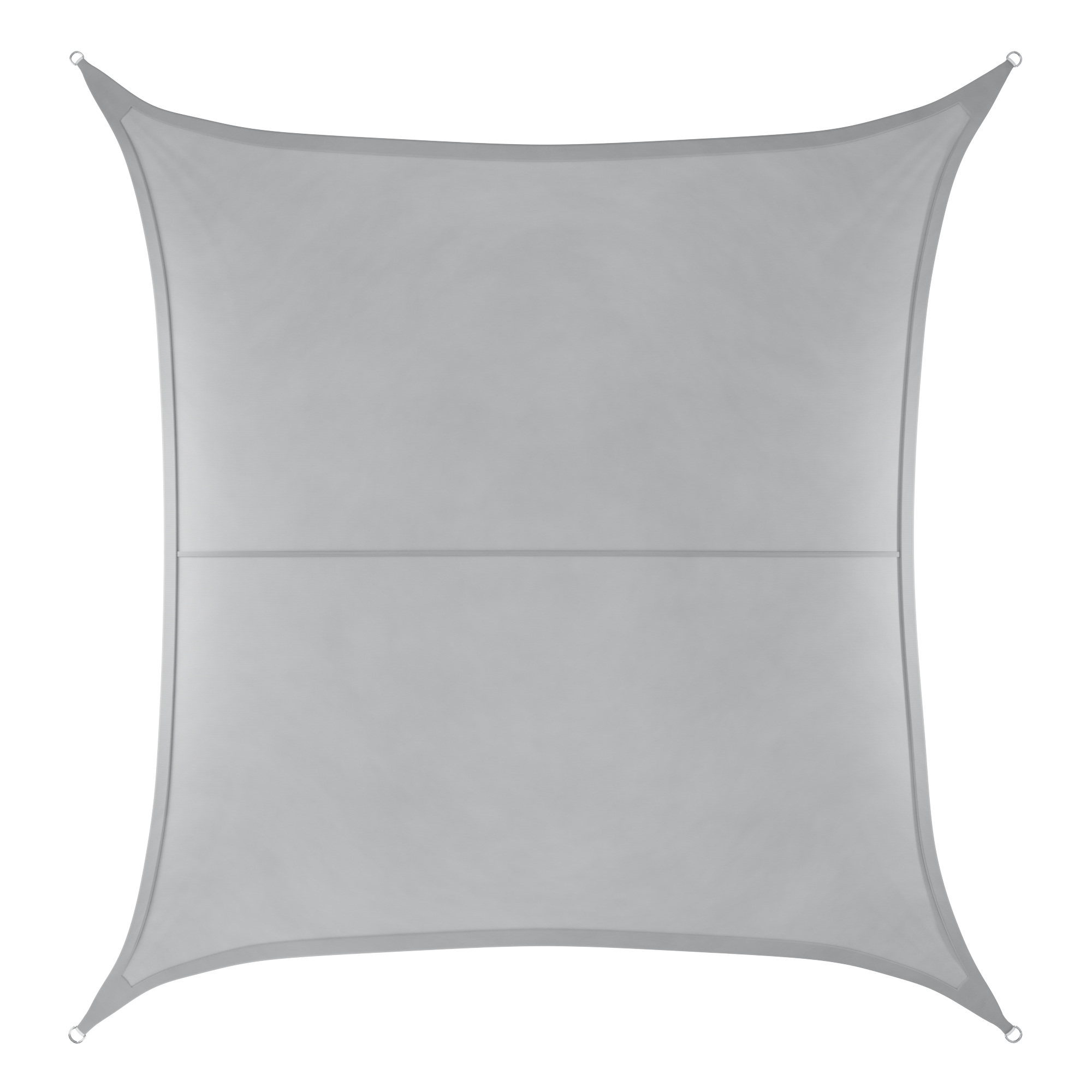 Shade sail - square - 4 x 4 m light grey