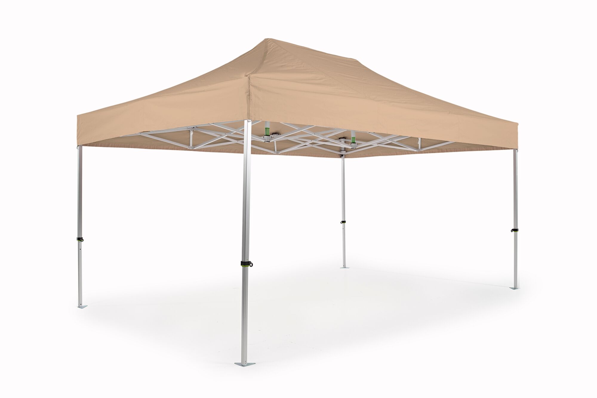 Faltpavillon AluForce mit Dachplane - 3 x 4,5 m - PVC light (matt) Desert Sand