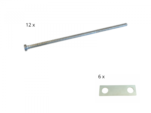 Star tent StellarLite anchoring set double (12 pegs of 80 cm + 6 plates for double anchoring)