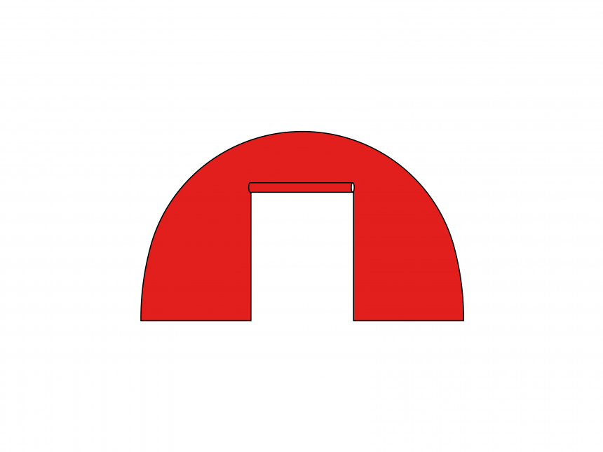 Aufblasbares Zelt Galaxy Seitenwand mit Roll-Up-Tür (2 Reißverschlüsse) - 10 m Rot