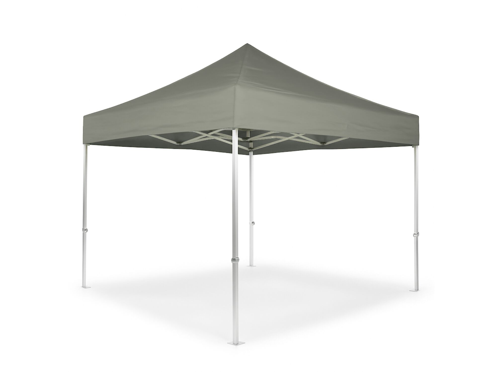 Faltpavillon AluLite mit Dachplane - 3 x 3 m - Polyester Hellgrau