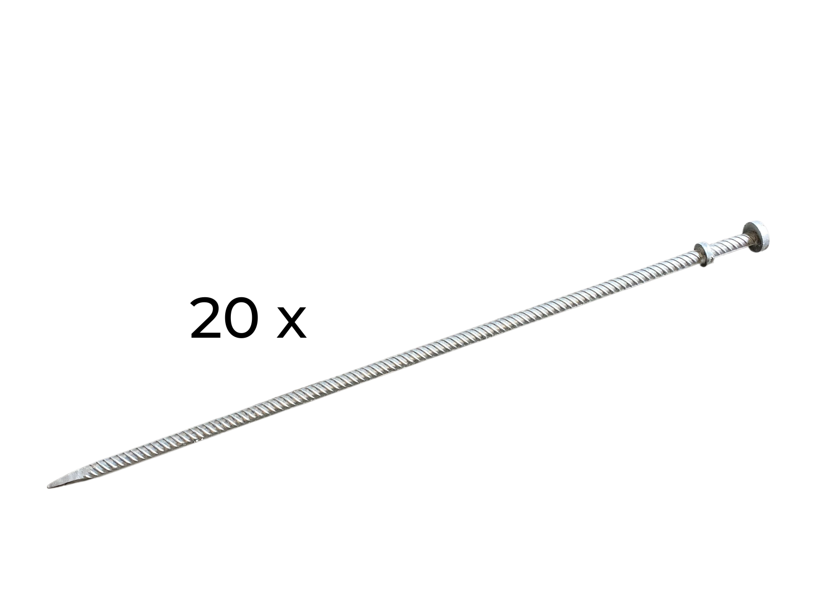 Set de piquetas (20) de 150 cm para carpa beduina 10 x 21,5 m