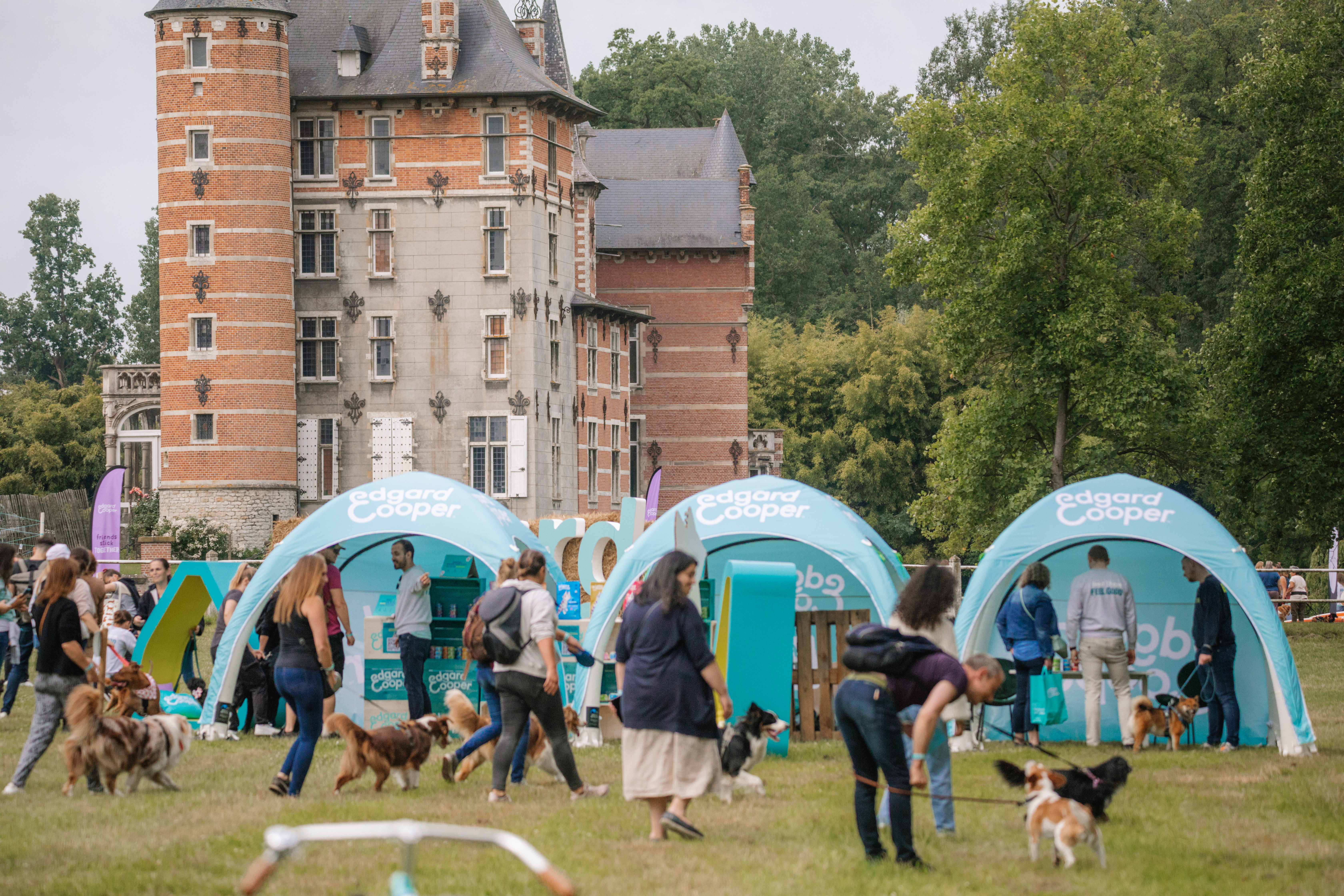 Aufblasbares Zelt Globe - 3 x 3m Schwarz Rahmen - bedruckt Dach