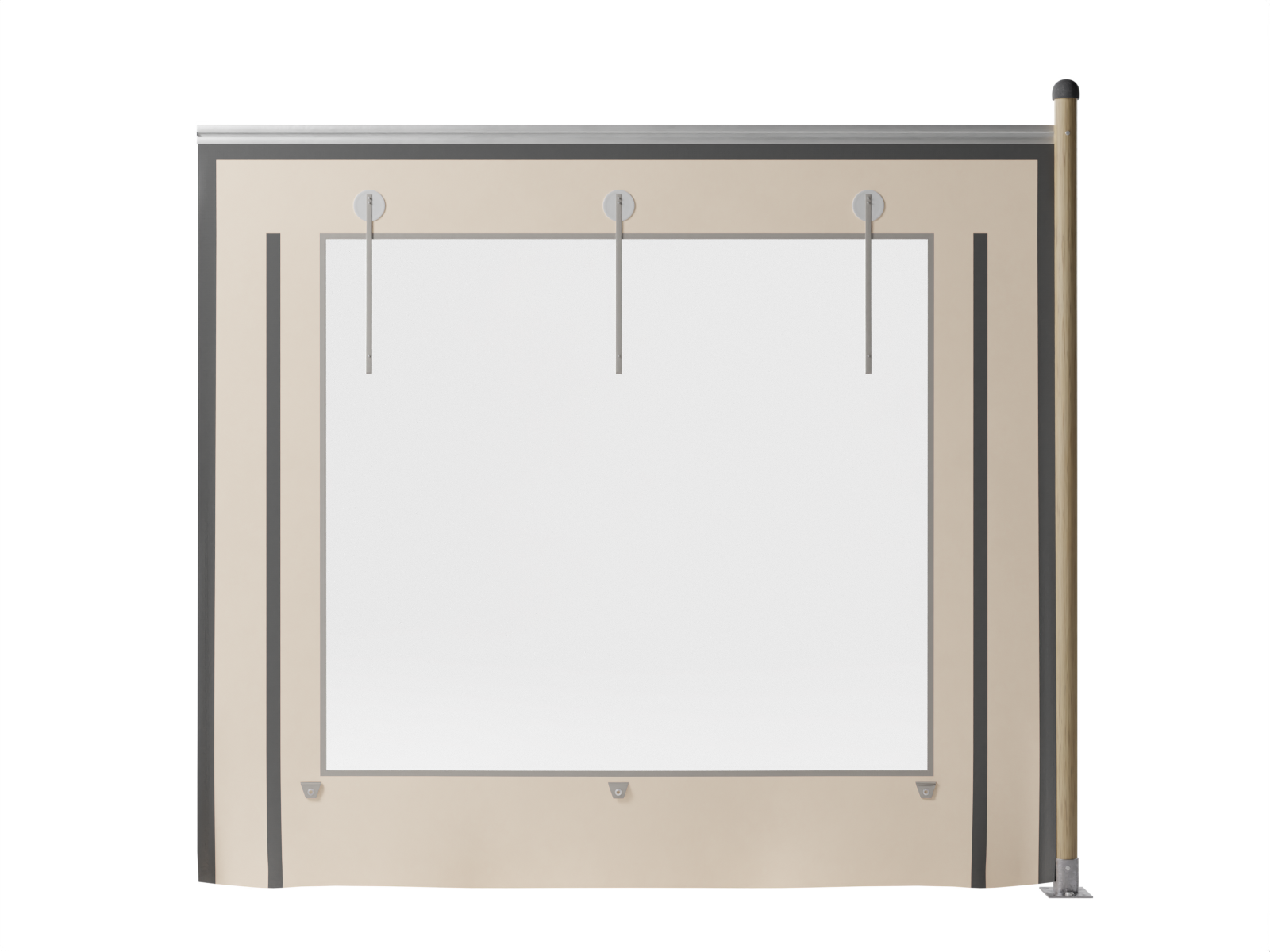 Paroi latérale Triflexx - extension - 3 x 2,75 m - avec fenêtre panora Sahara/Sahara