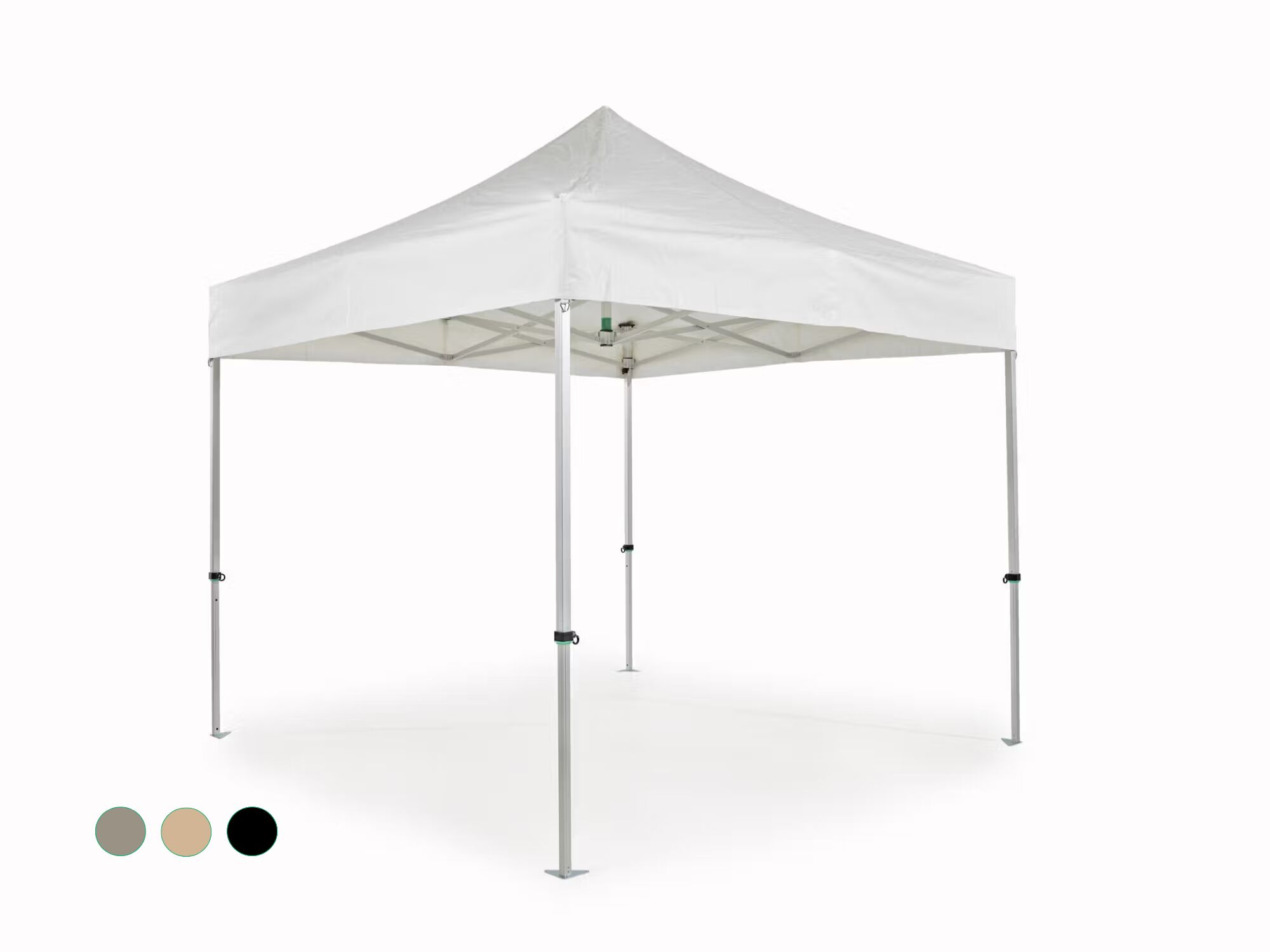Carpa plegable AluForce con techo de PVC- 2.5X2.5m blanco