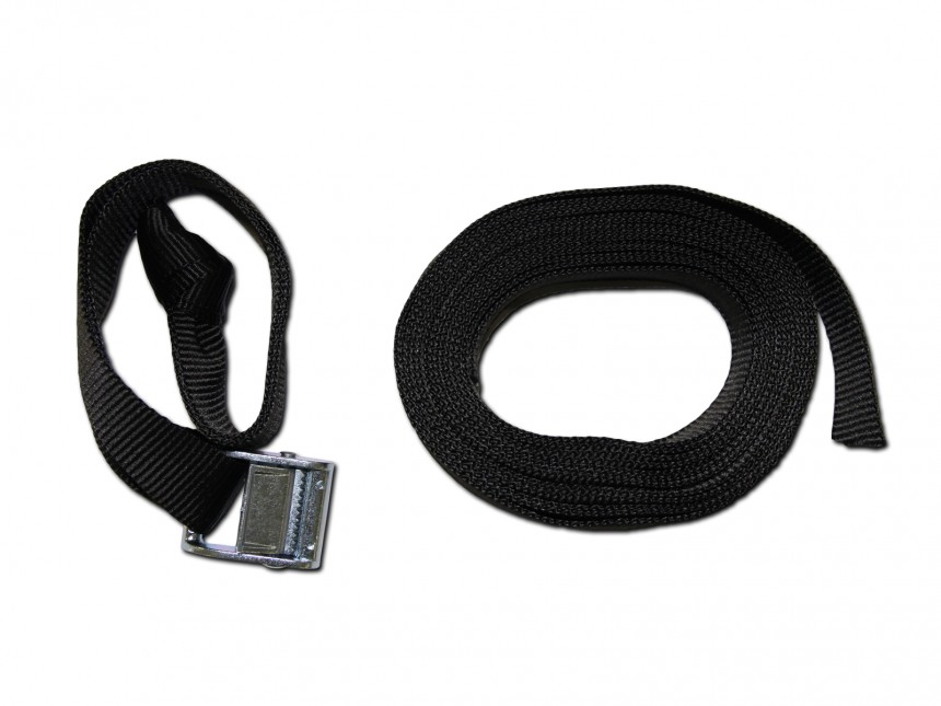 Stretch tent tension strap with buckle