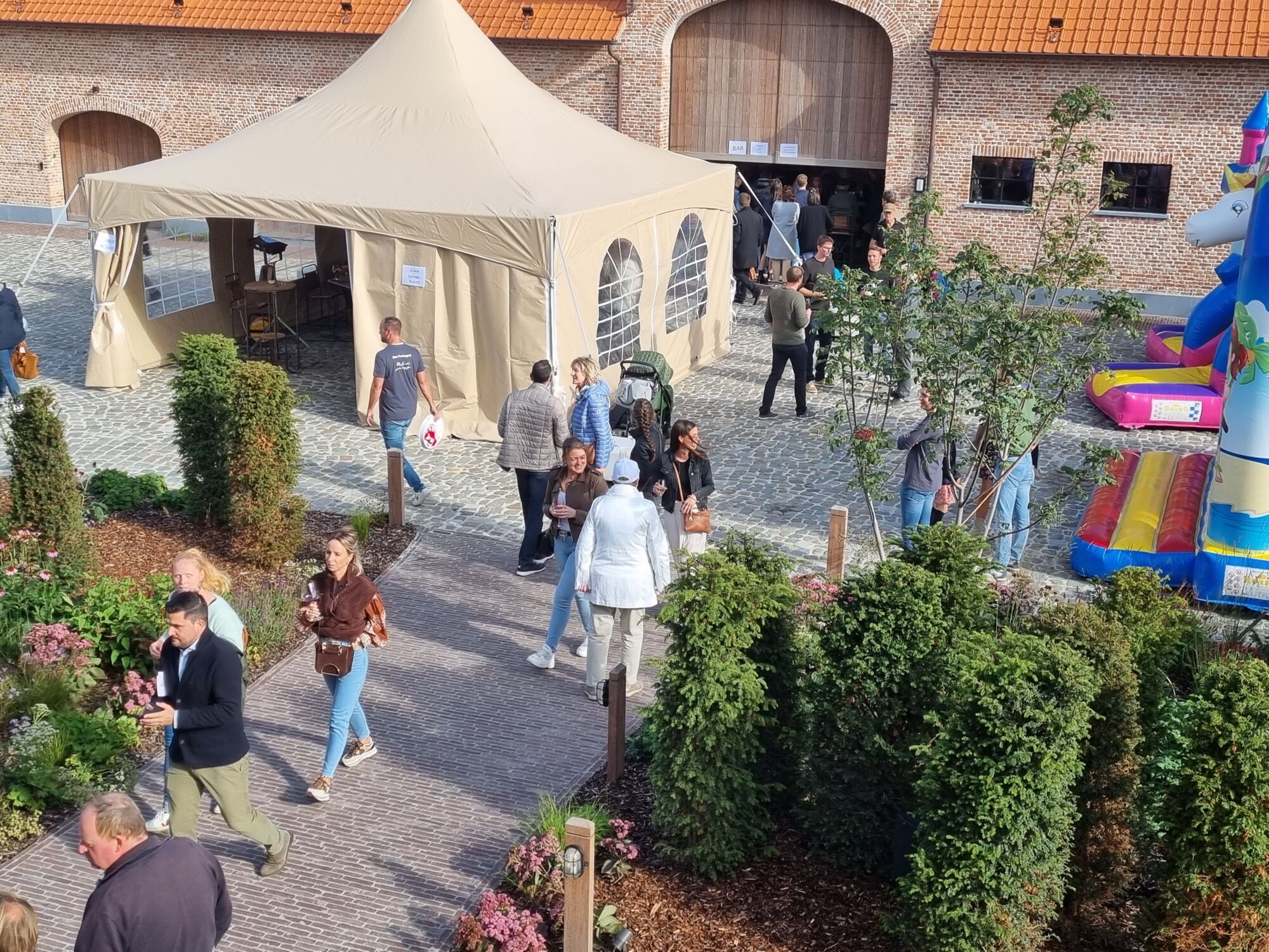 Pagoda tent keder round pole - without sidewalls  - 3x3m White