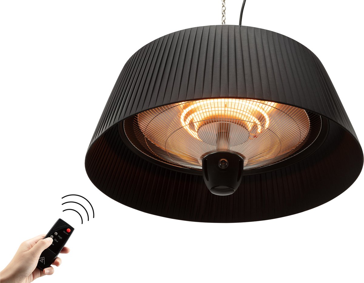 Føro Halo 2000 - Elektrischer Terrassenheizstrahler - Schwarz