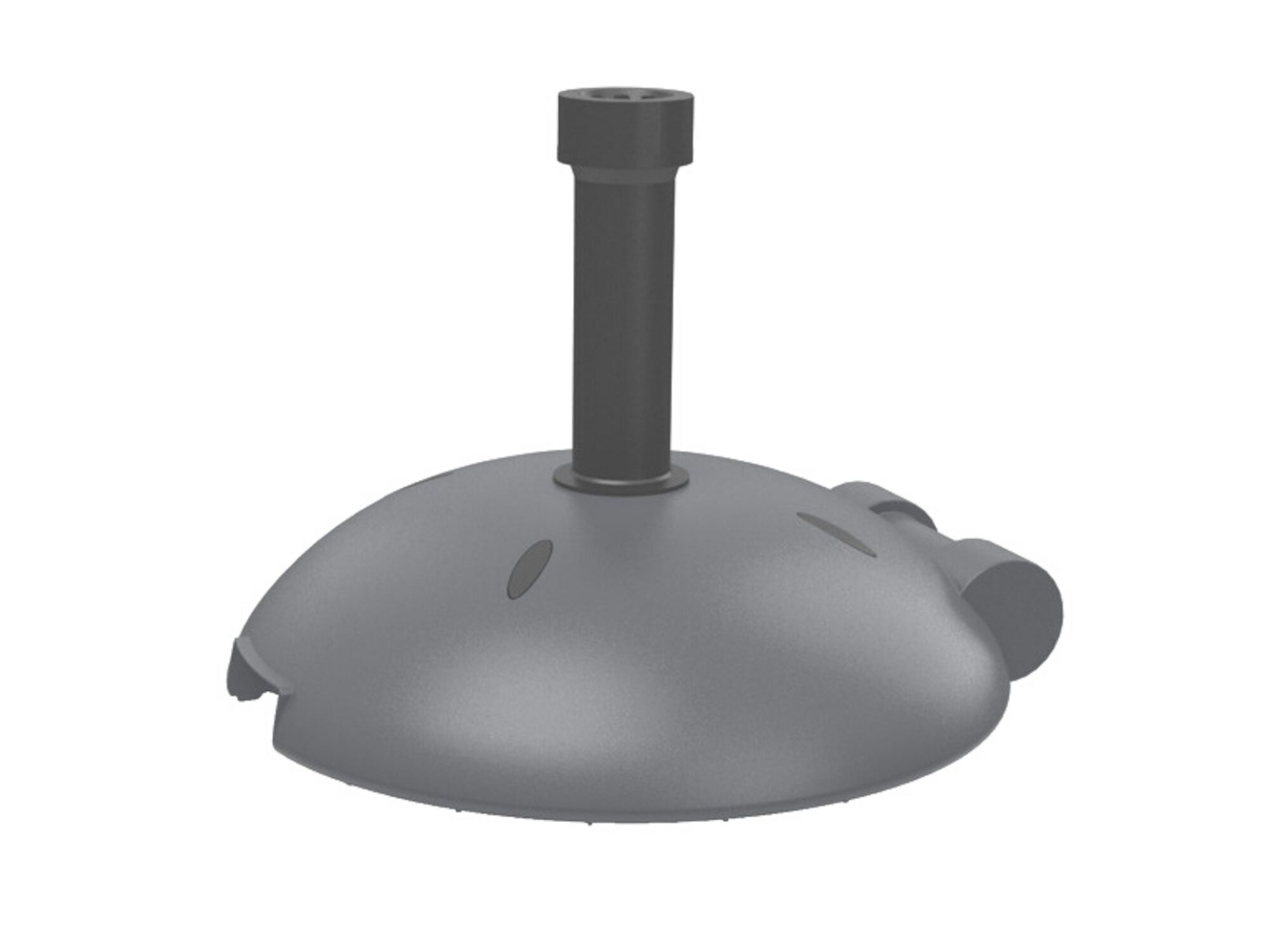 Round parasol base in plastic filled with concrete - 40 kg