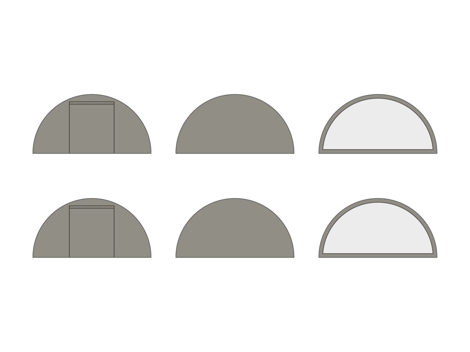 Kit côtés tente étoile StellarLite - 14m diameter - Polyester Sable