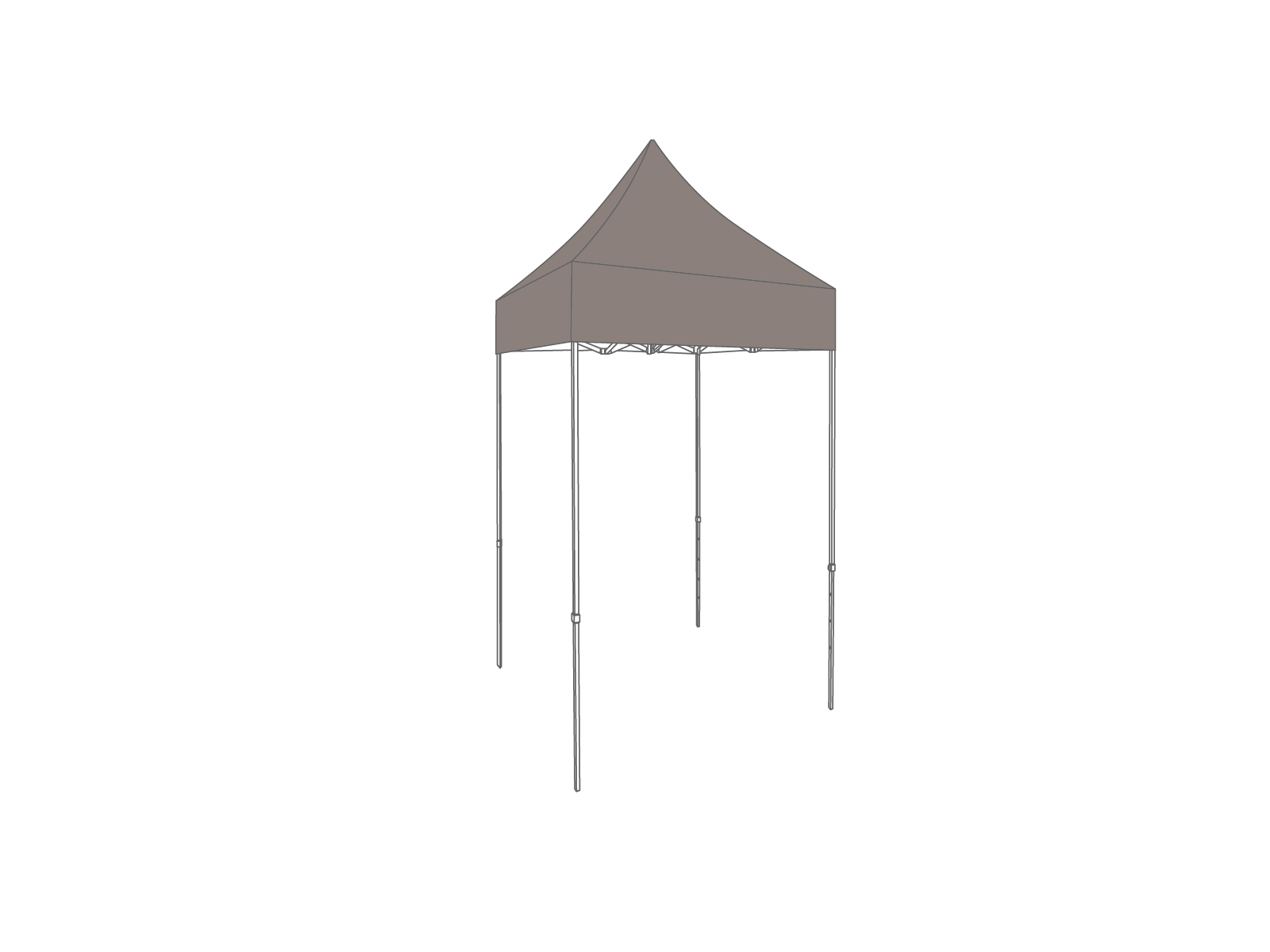 Techo - carpa plegable -1,5x1,5m - PVC (mate) arena