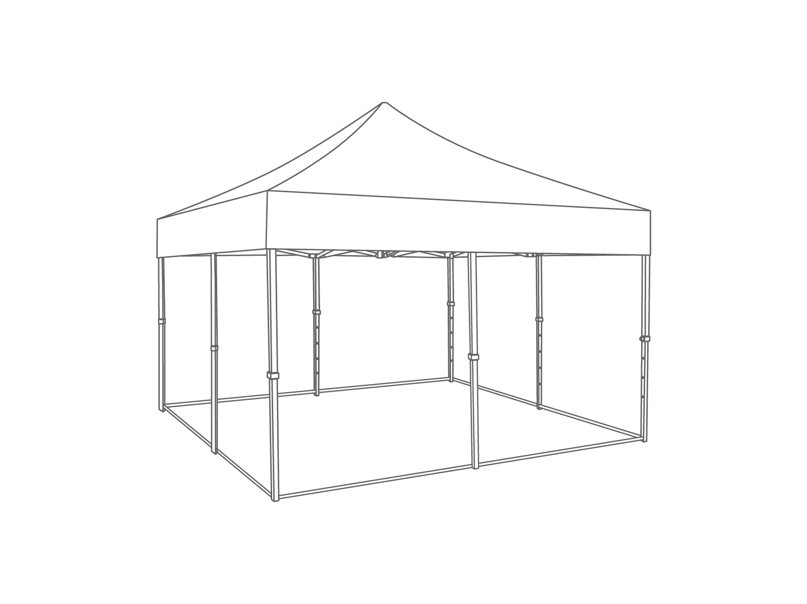 Refuerzo inferior para Carpa plegable 5x5 m