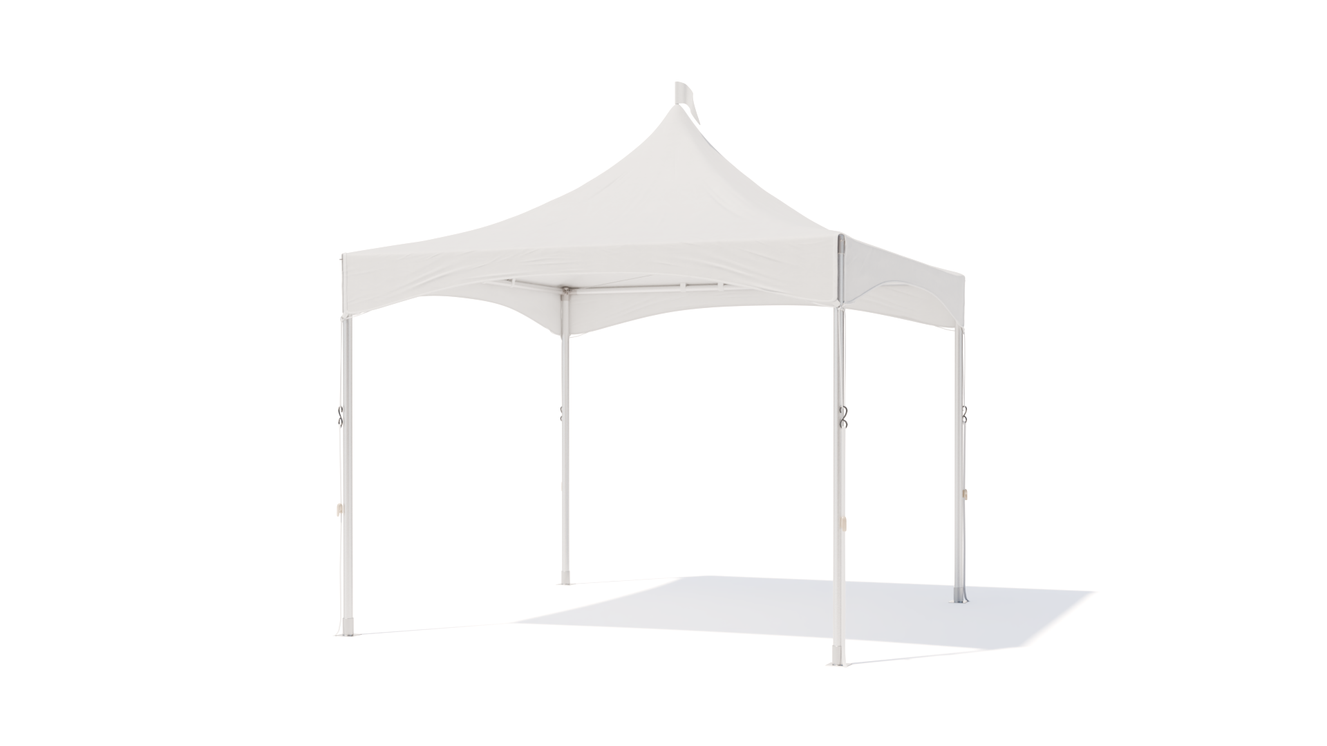 Pagoda tent keder round pole - without sidewalls  - 3x3m White