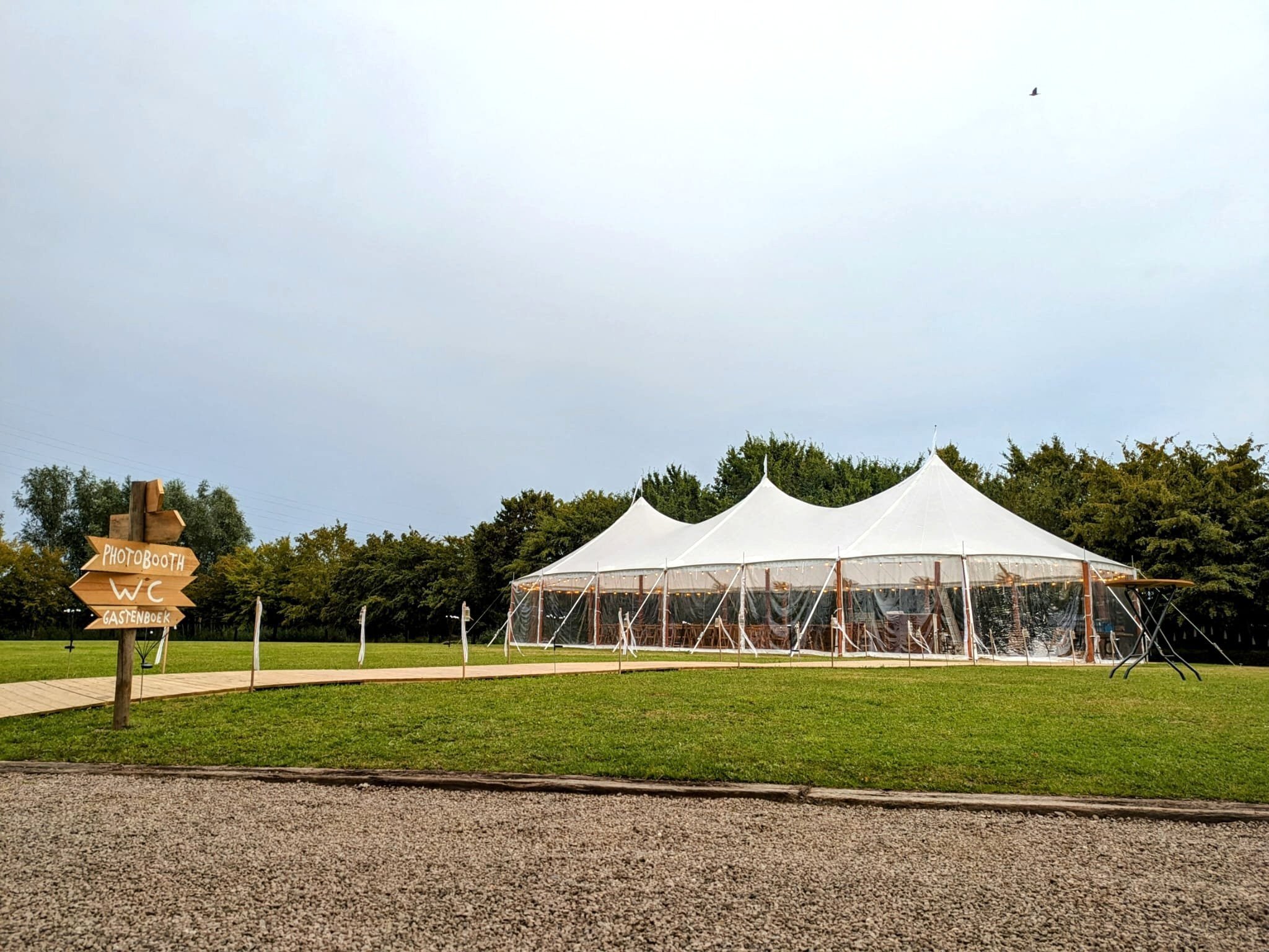 Sailcloth tent 14x32m - Passage height 2,44m