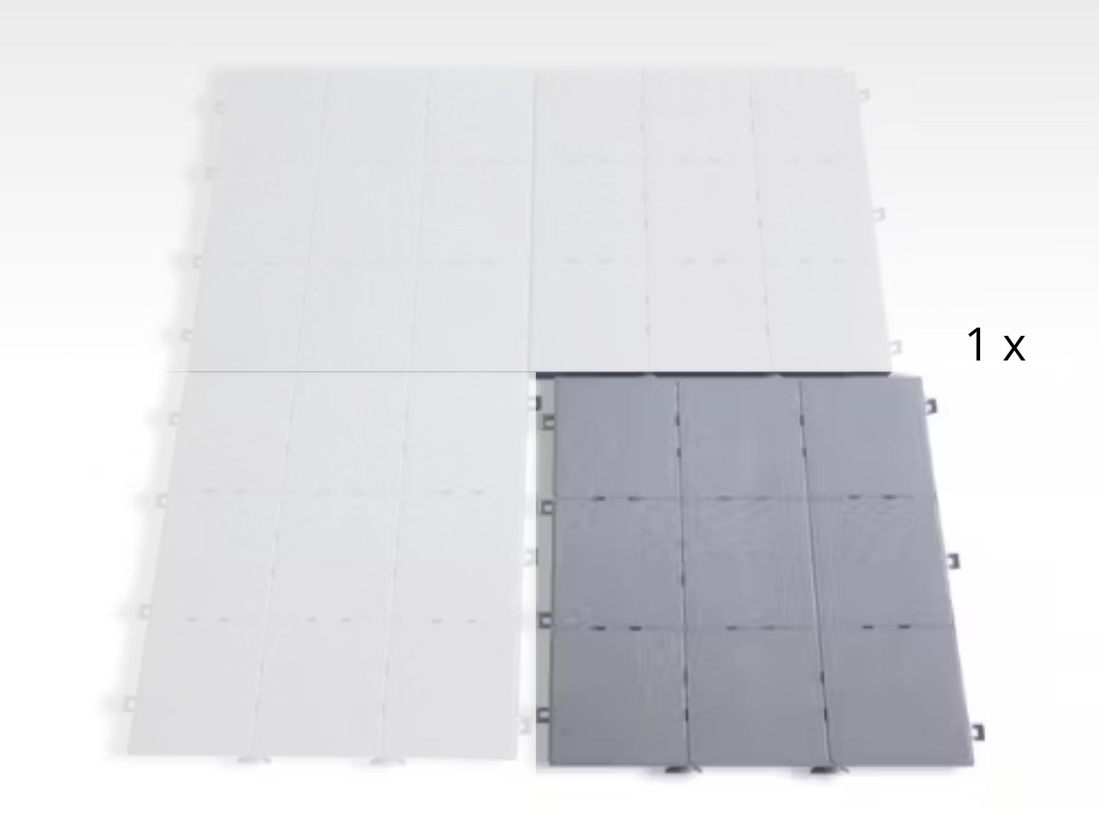 Floor element - 1 tile (0,25 m²) - Plastic - Grey