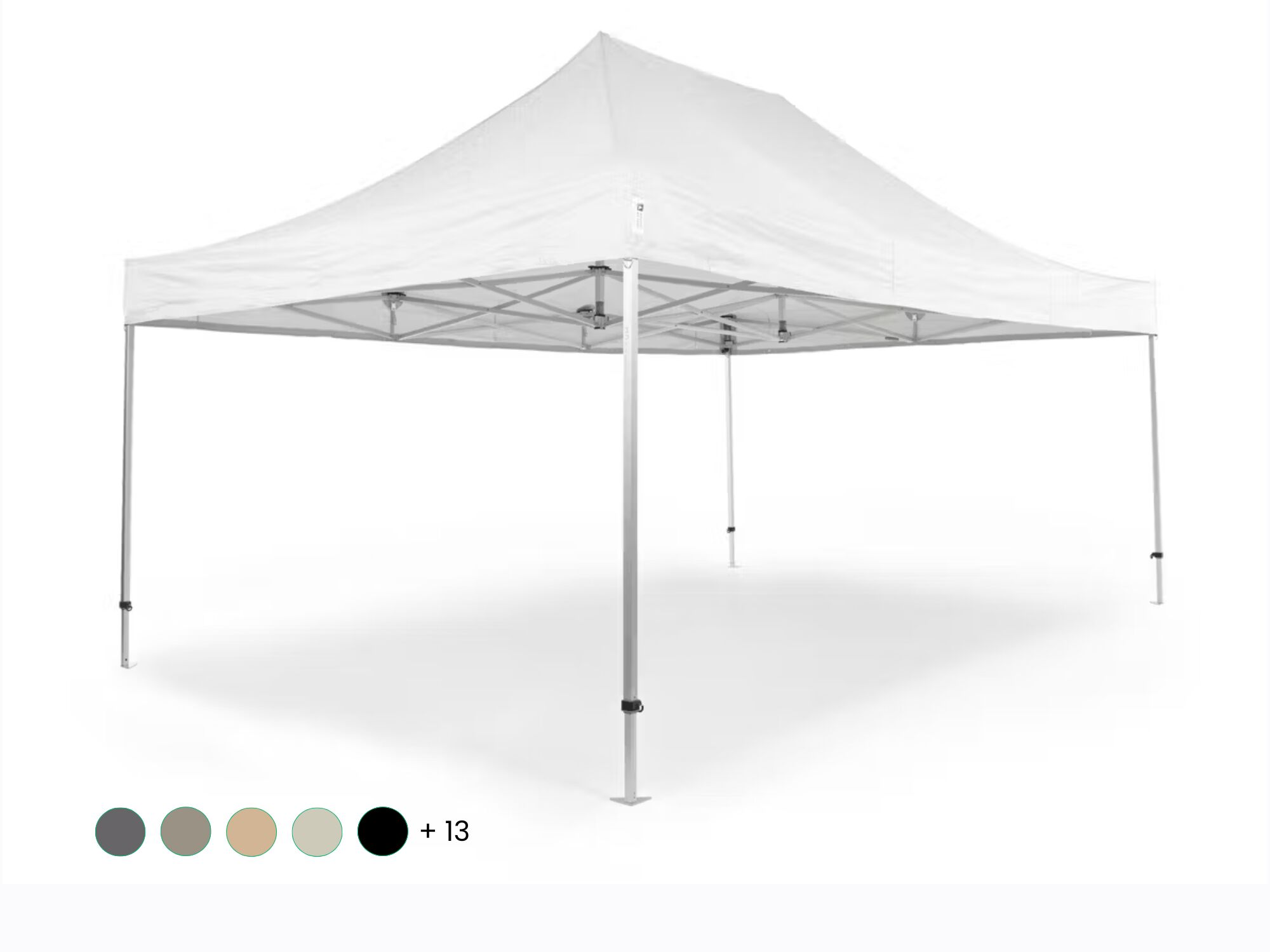 Vouwtent AluForce met dakzeil - 4x6m - Polyester Wit